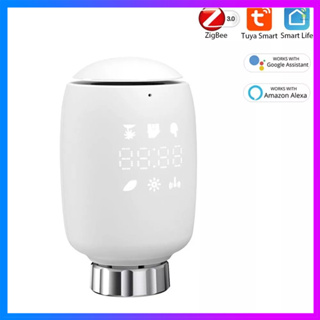 Flt Tuya Zigbee3.0 วาล์วควบคุมอุณหภูมิหม้อน้ําอัจฉริยะ รองรับการควบคุมด้วยเสียง สําหรับ Alexa Google Assistant