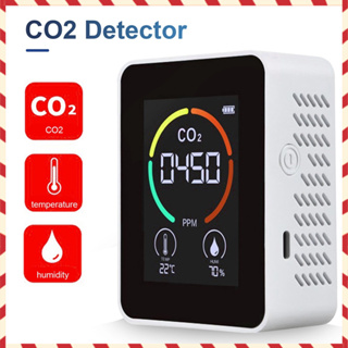 Co2 เครื่องตรวจจับอากาศคาร์บอนไดออกไซด์ CO2 สีขาว สําหรับเรือนกระจก