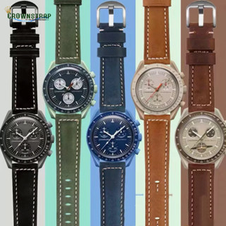 สายนาฬิกาข้อมือ สายหนัง ขนาด 20 มม. สําหรับ Omega Swatch Planet series