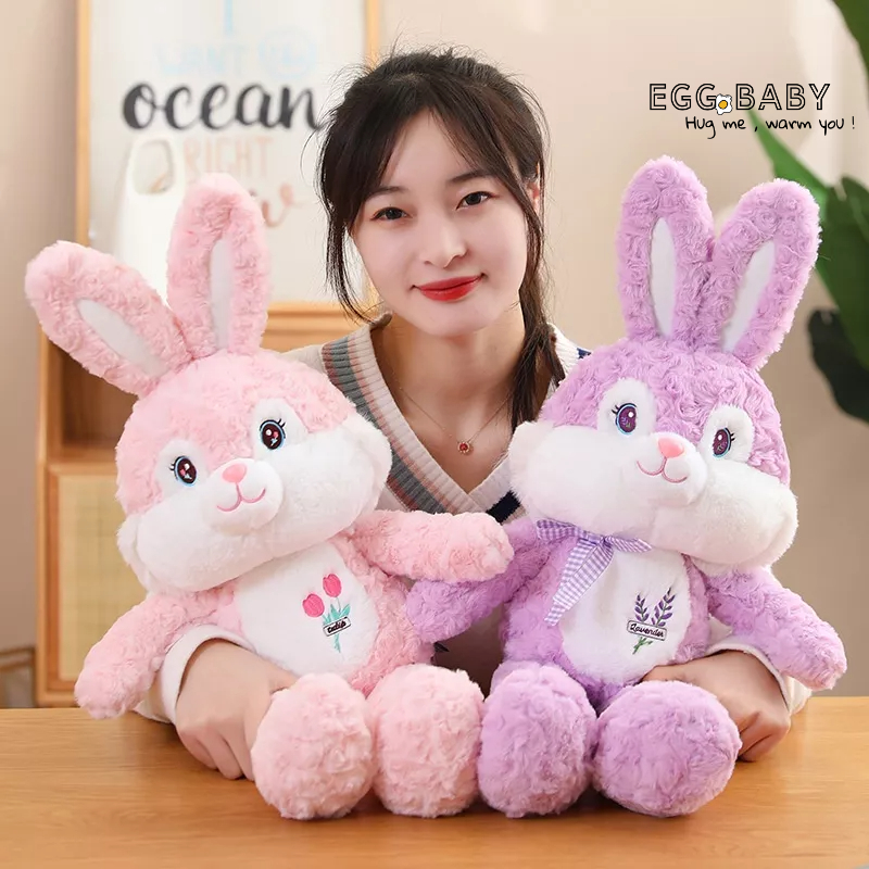 ตุ๊กตาน่ารักน่ารักตุ๊กตากระต่ายตุ๊กตาสัตว์ขนาดใหญ่รูปแบบต่าง ๆ ของขวัญวันเกิดให้ลูกสาววัสดุอ่อนนุ่มสบาย
