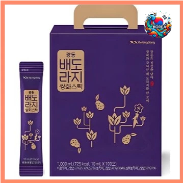 "Kwangdong Baedoraji Herbal Stick - 10ml, 100 ชิ้น | เพิ่มภูมิคุ้มกันของคุณด้วยสมุนไพรผสมเกาหลีแบบดั