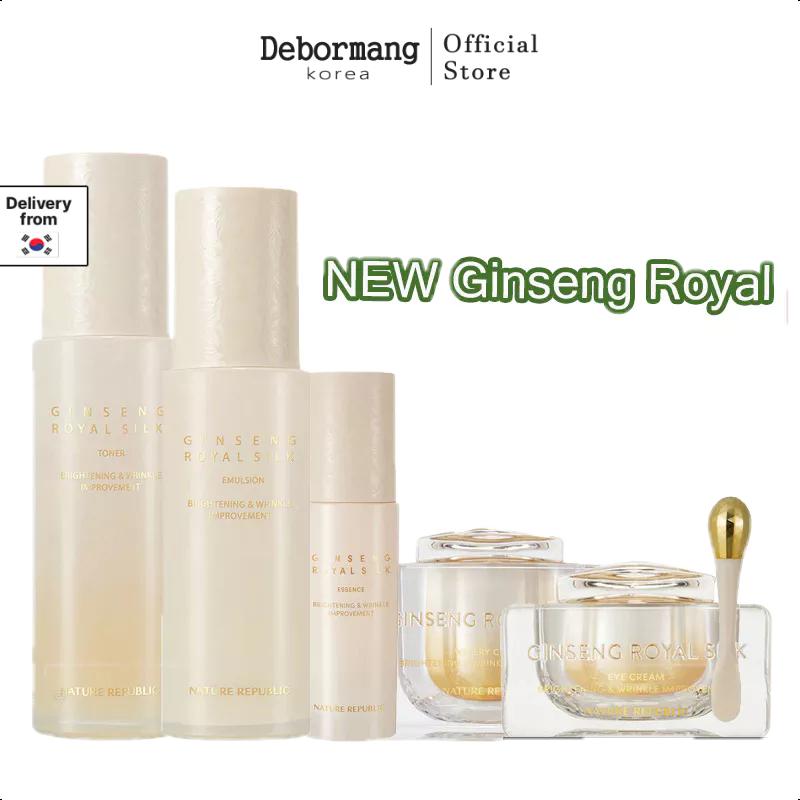 Nature Republic NEW Ginseng Royal Toner/silk Essence/ครีมซิลค ์ /ครีมบํารุงรอบดวงตา