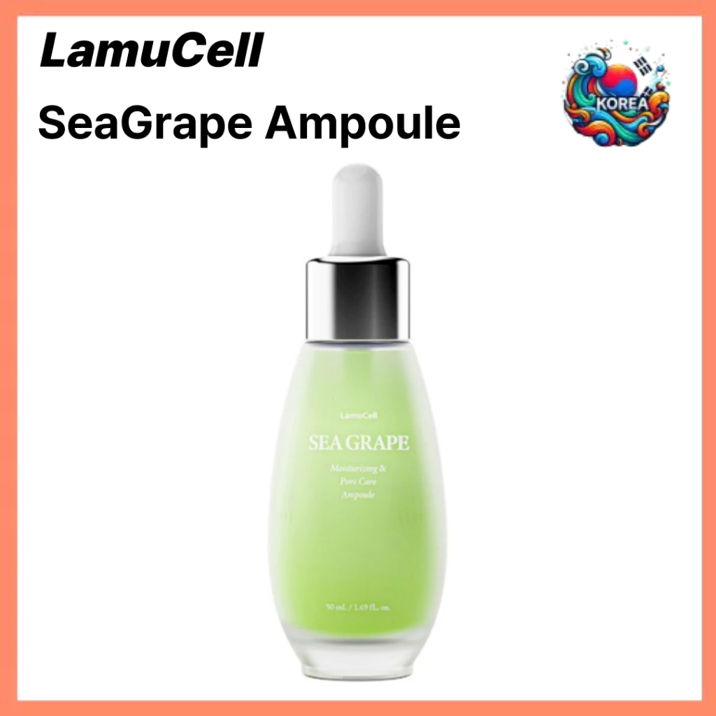 LamuCell Sea Grape Pore Ampoule 50ml | K-Beauty Hydrating Serum สําหรับ Minimizing Pores & Clear Ski