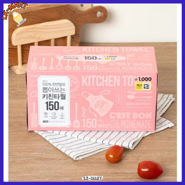 [ผลิตในเกาหลี] Living Pickable Kitchen Towel 150ea