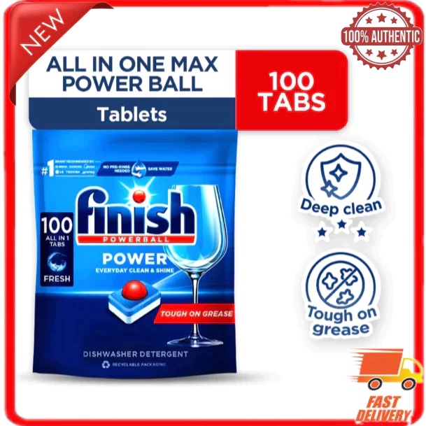 Finish น้ํายาล้างจาน แท็บเล็ต All In One Max 100 Tabs