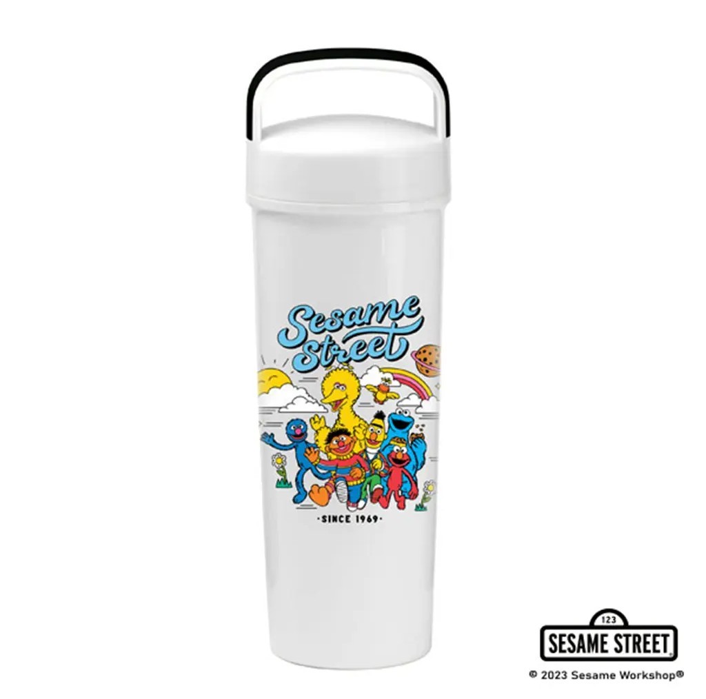 (SE-ED บางแค) SST3-ขวดน้ำ : Sesame Street Since 1969 Water Bottle 22oz.-WH W80XH239 mm.