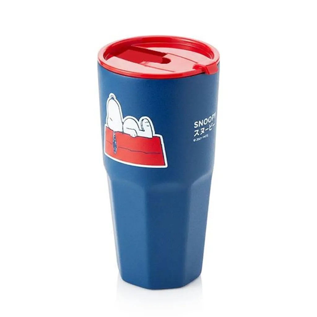 (SE-ED พระราม 2 ) PN4-แก้วน้ำมีฝาปิด : PEANUTS-4D Tumbler with lid (PN4D-TB-PP850-NBL) W9xH18.5 cm.-