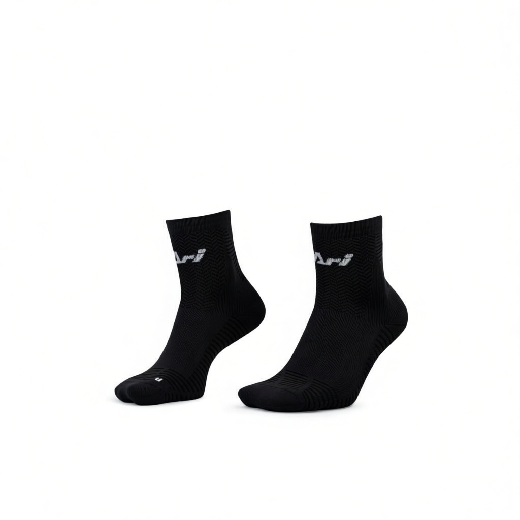 ARI ADEPT TERRY RUNNING QTR SOCKS - BLACK (AHW1705-01)