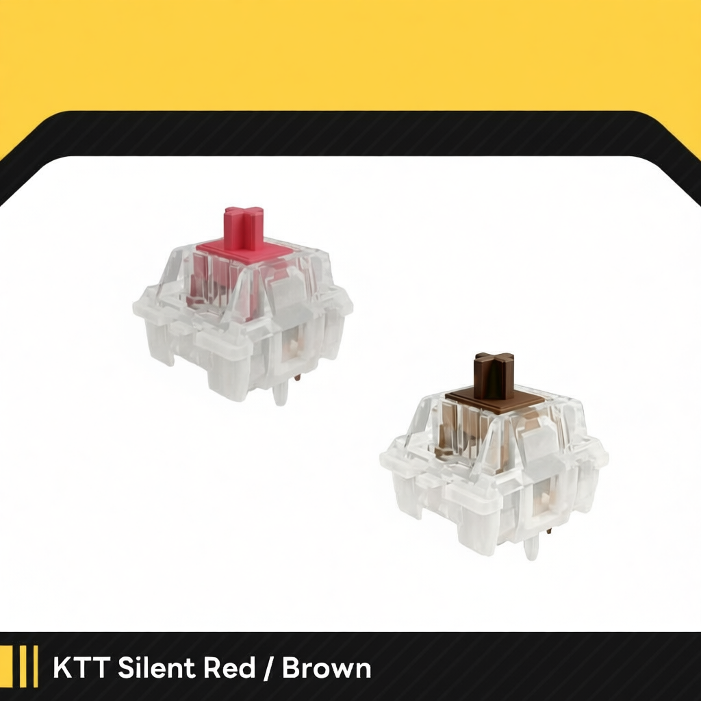KTT SILENT RED BROWN เสียงเงียบ Linear Switch Mechanical Keyboard Switch