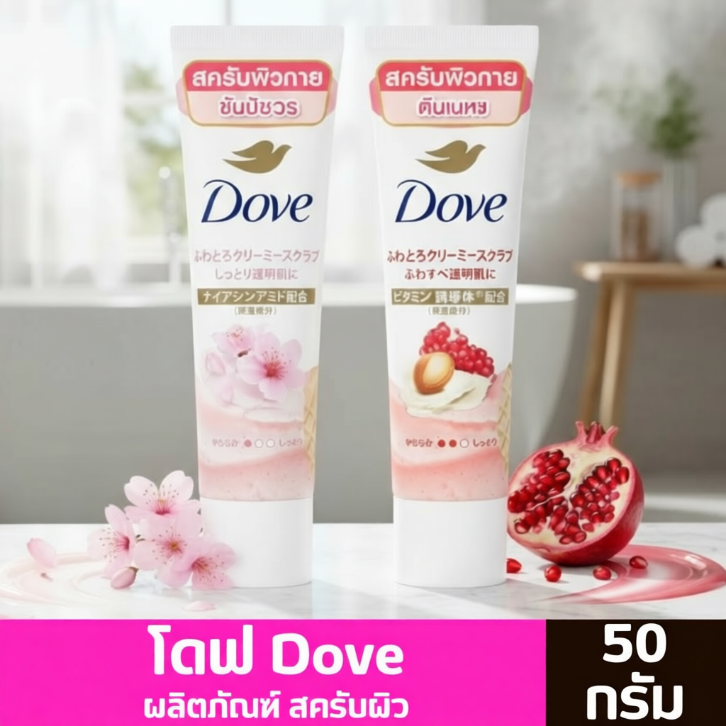 Dove Body Scrub แบบหลอดขนาด 50 กรัม