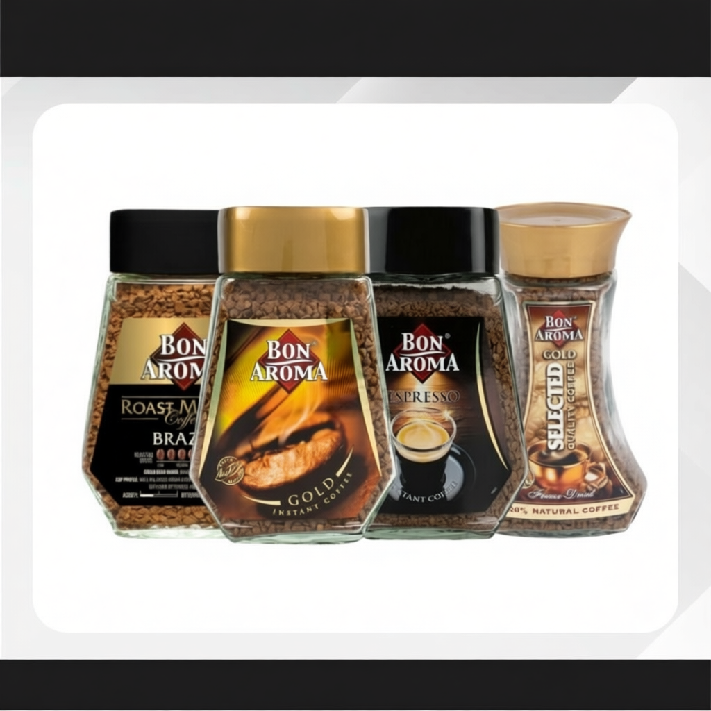 กาแฟสำเร็จรูป Bon Aroma 100 กรัม หอมเข้มข้น กลิ่นกาแฟแท้