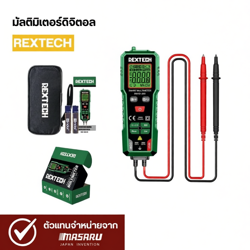 REXTECH มัลติมิเตอร์ RMTD-200 AC/DC นับ2000คำ หน้าจอ LCD