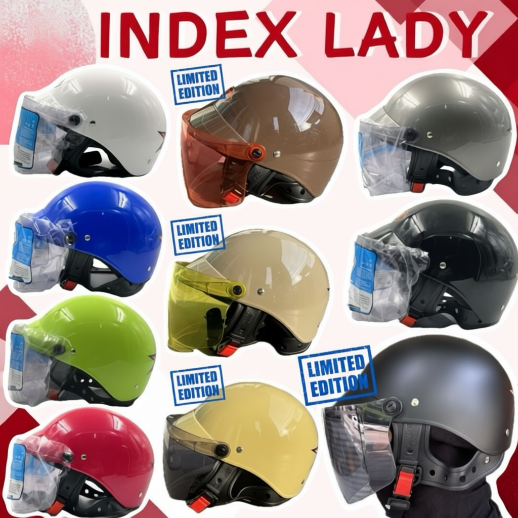 หมวกกันน็อคครึ่งใบ Index lady