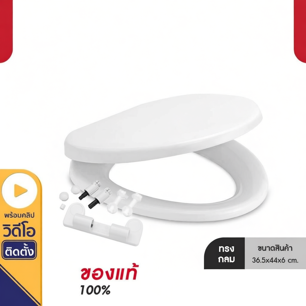 Cotto C90055(HM) ทรงกลมO ฝารองนั่งชักโครก Soft closed