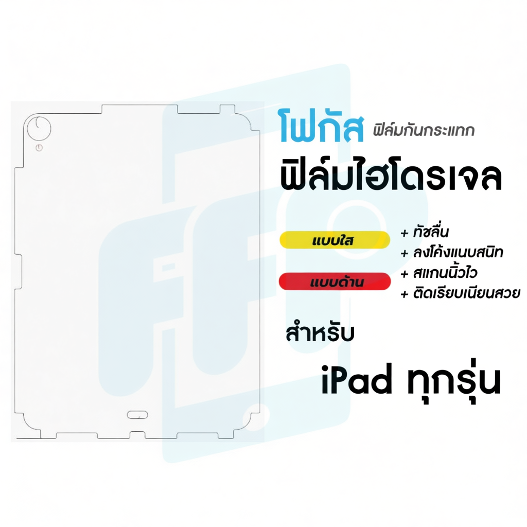 ฟิล์มไฮโดรเจล Hydroplus สำหรับ iPad Focus