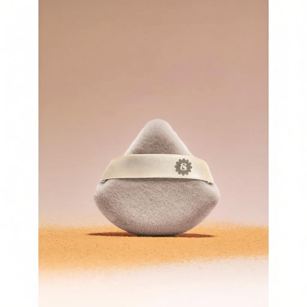 SUPERMOM l 119 Triangle velour powder puff พัฟแป้งฝุ่น (มีตลับใส่แถมให้)