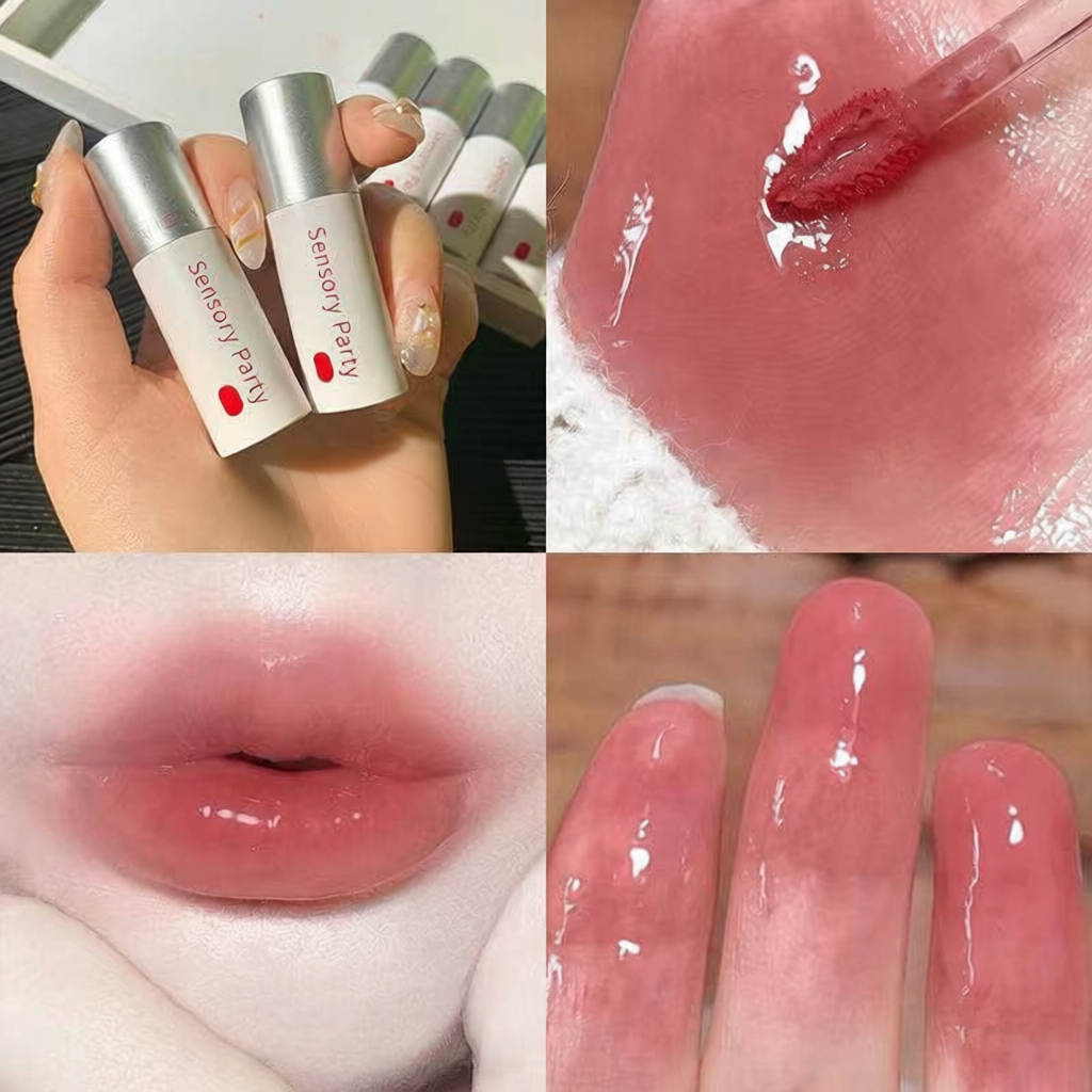 M040 Sensory party ลิปสติก ลิปกลอส ติดทนนาน ให้ความชุ่มชื้น