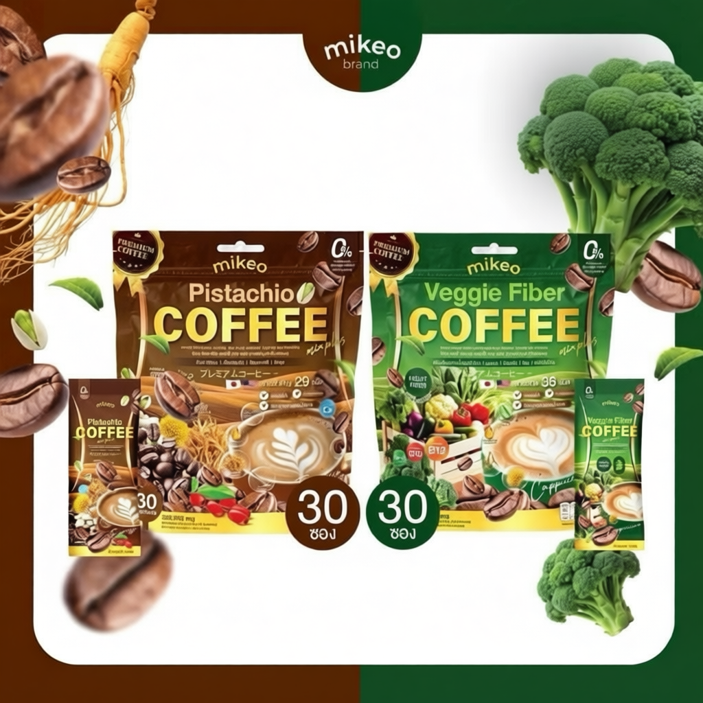 Mikeo Coffee กาแฟผักเพื่อสุขภาพ อร่อยเข้มข้น