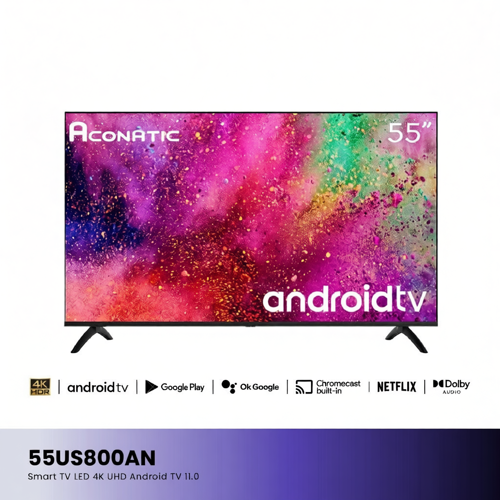 Aconatic ทีวี 55 นิ้ว LED 4K UHD Android TV 11.0 รุ่น 55US800AN