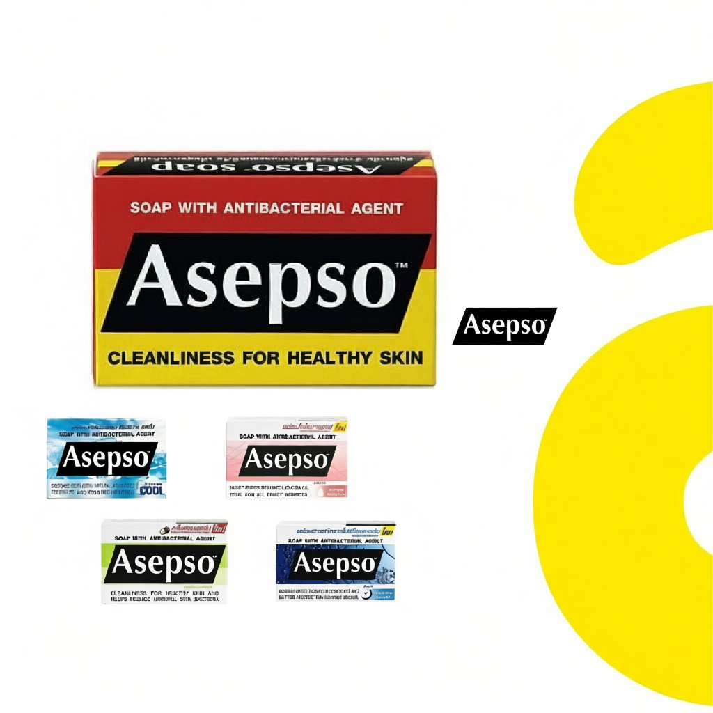 Asepso สบู่ก้อน สบู่อนามัย ลดแบคทีเรีย สิว ผดผื่น กลิ่นกาย บำรุงผิว 1 ก้อน