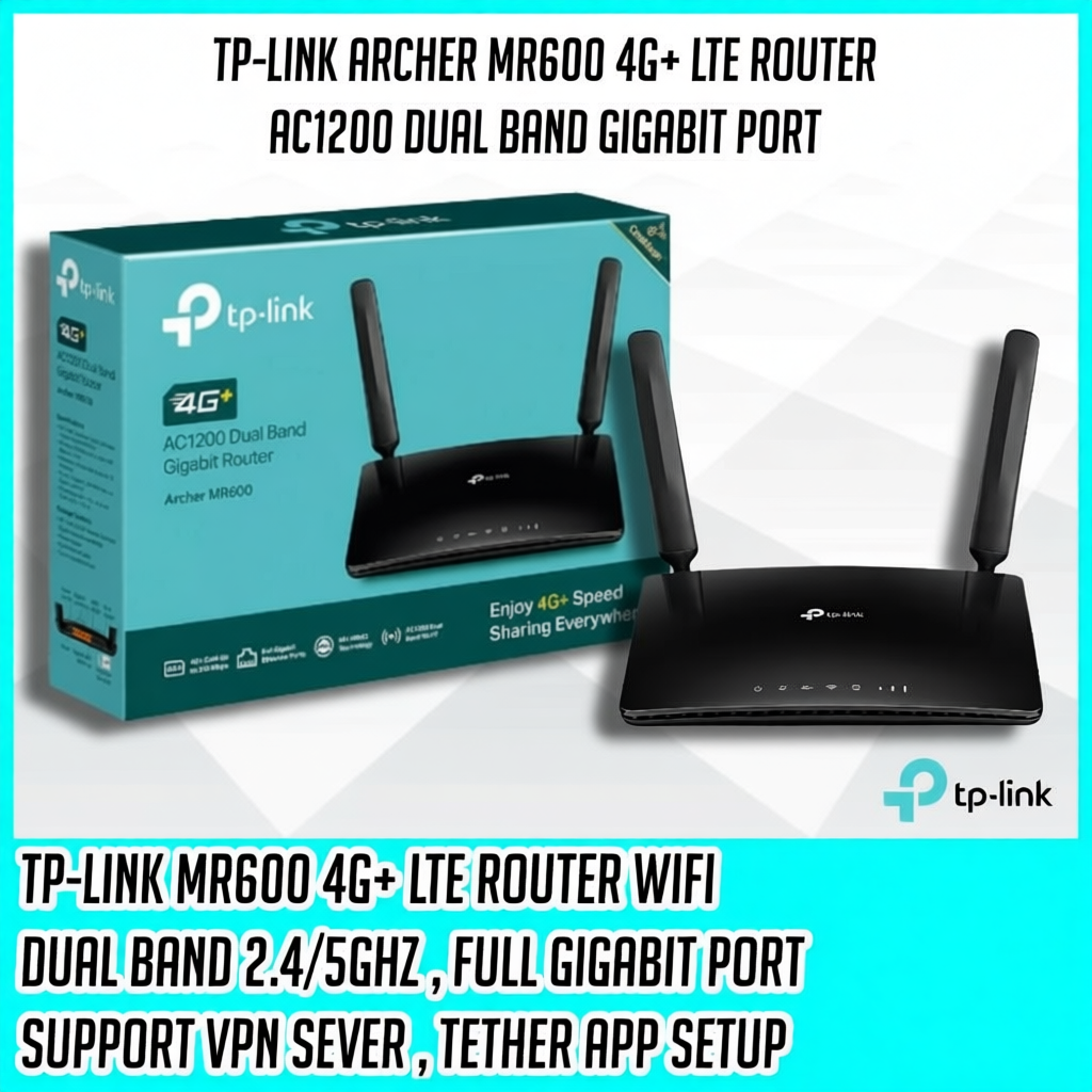 เราเตอร์ซิม TP-LINK Archer MR600 รองรับNT SIM 4G+ 2CA GIGABIT AC1200 Wireless Dual Band Gigabit