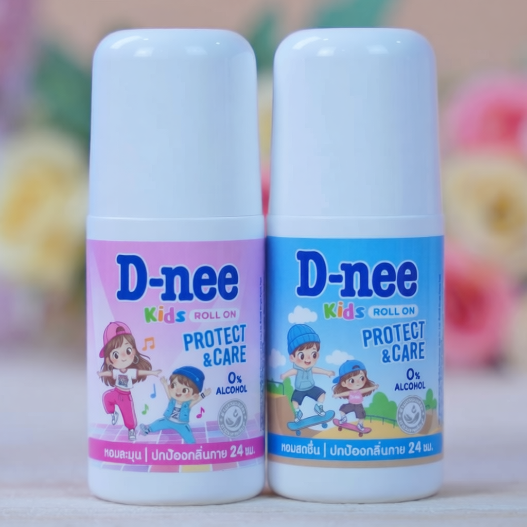 โรลออนเด็ก D-nee Kids 40 มล. 2 สูตร สวีทและเฟรช สูตรอ่อนโยน แห้งไว ไม่เหนียวเหนอะหนะ