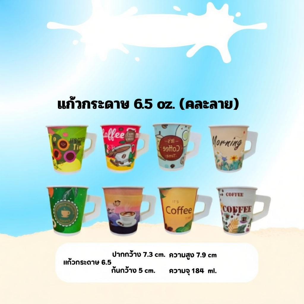 ZX แก้วกระดาษ 6.5 oz. 2,000 ใบ