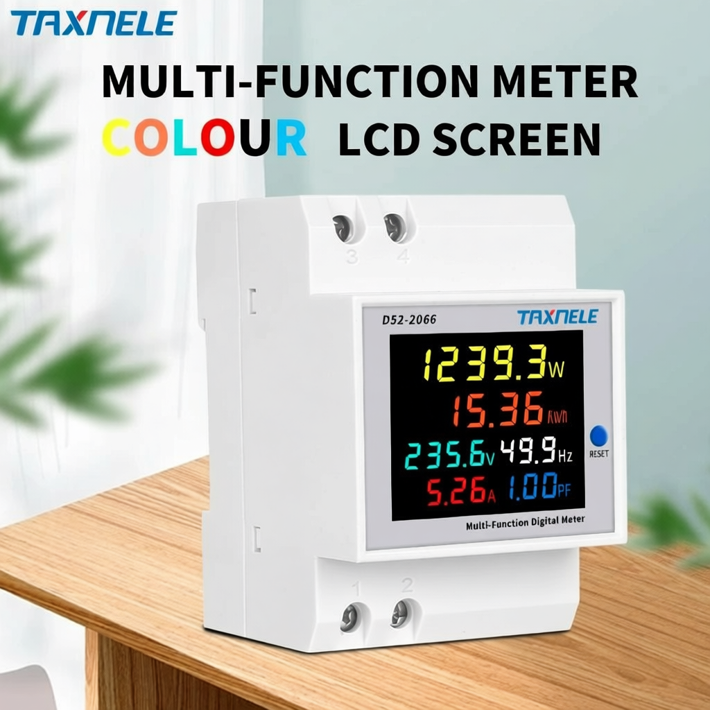 เครื่องวัดแรงดันไฟฟ้า 6IN1 D52-2066 และ ป้องกันไฟตก 63Ａ