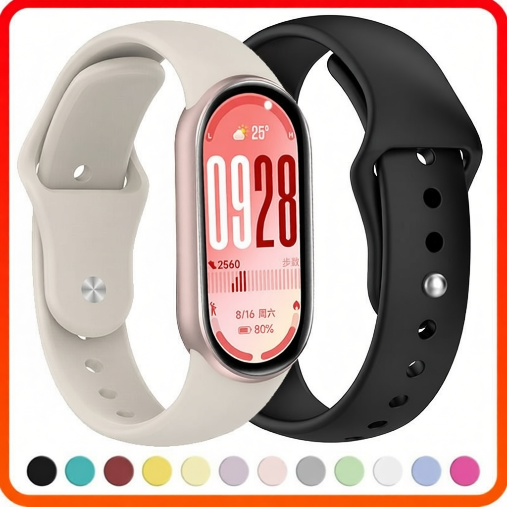 สายซิลิโคน for Smartwatch Xiaomi Mi Band 10 9 8 NFC