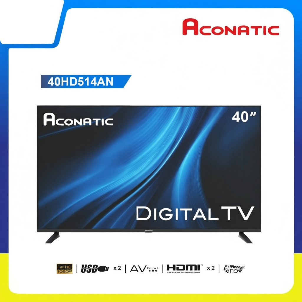 Aconatic LED Digital TV HD ขนาด 40 นิ้ว รุ่น 40HD514AN มีกล่องดิจิตอลในตัว