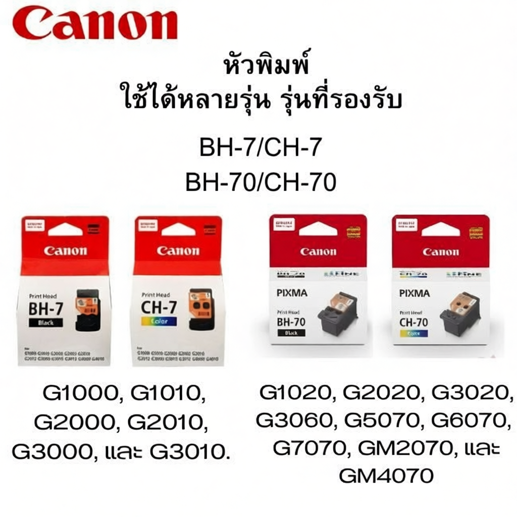 หัวพิมพ์Canon BH-7+ Canon CH-7  ตลับสีดำและสี มีกล่อง