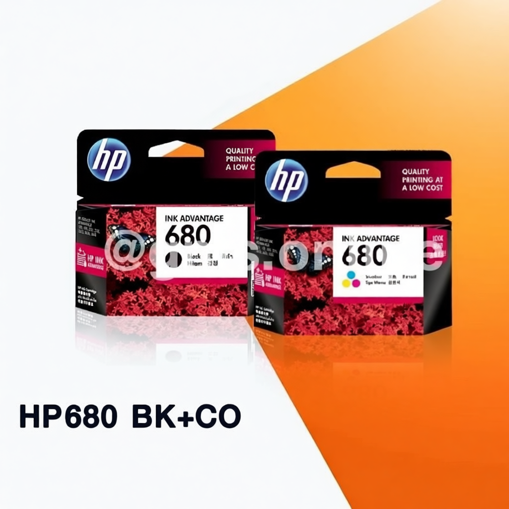 HP 680   (F6V27AA) BK + 680 (F6V26AA) CO ของแท้