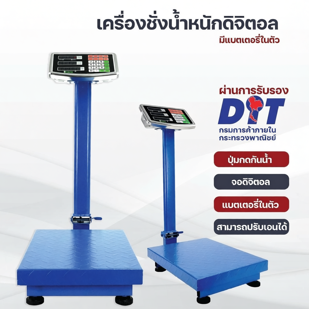 Accurate เครื่องชั่งดิจิตอล 150kg/300kg/500kg แบบตั้งพื้น มีใบรับรอง