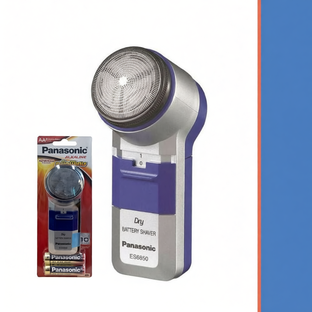 Panasonic เครื่องโกนหนวด พานาโซนิค Battery Shaver ES6850 พร้อมถ่านอัลคาไลน์ LR6T/2ES