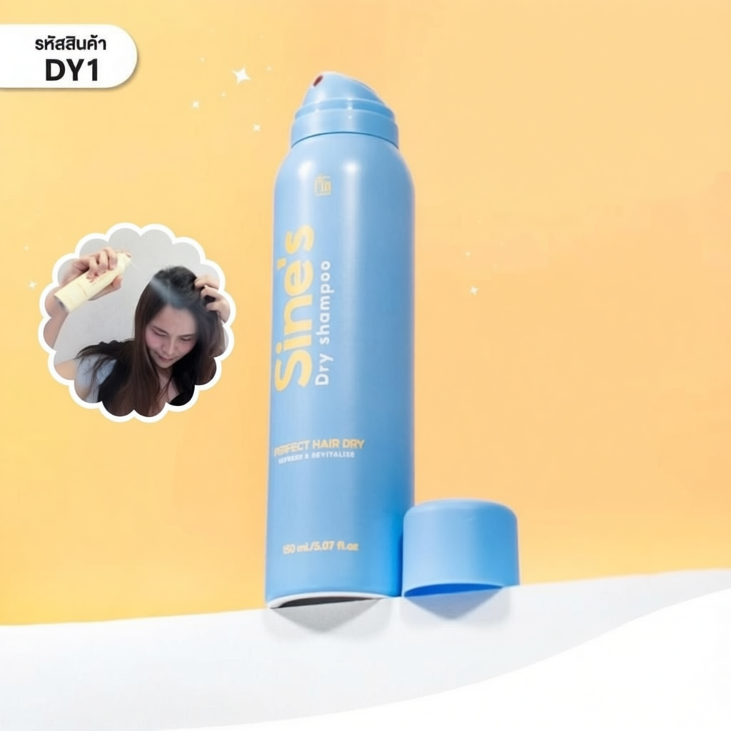 สเปรย์ฉีดผมหอม Sine’s Dry Shampoo มาดามฟิน 1 ขวด(150ml)