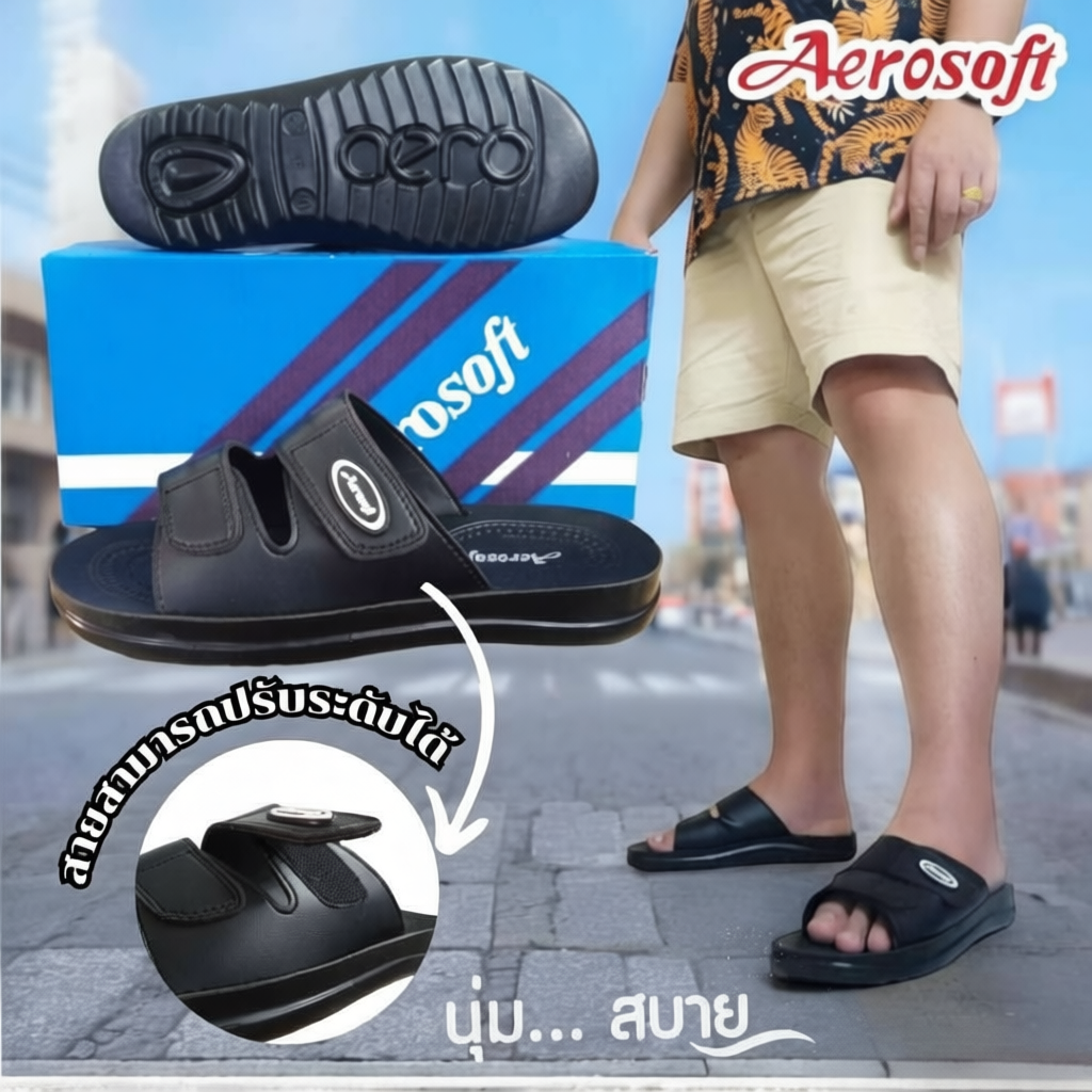 รองเท้าแตะแบบสวม Aerosoft  รุ่น MA4141