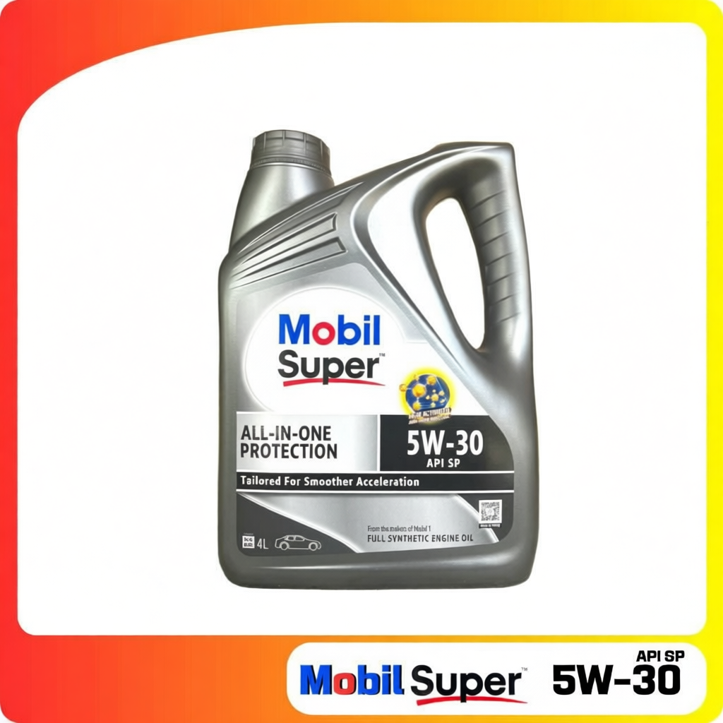 โมบิล ซุปเปอร์ น้ำมันเครื่องเบนซิน 5W-30 ขนาด 4 ลิตร