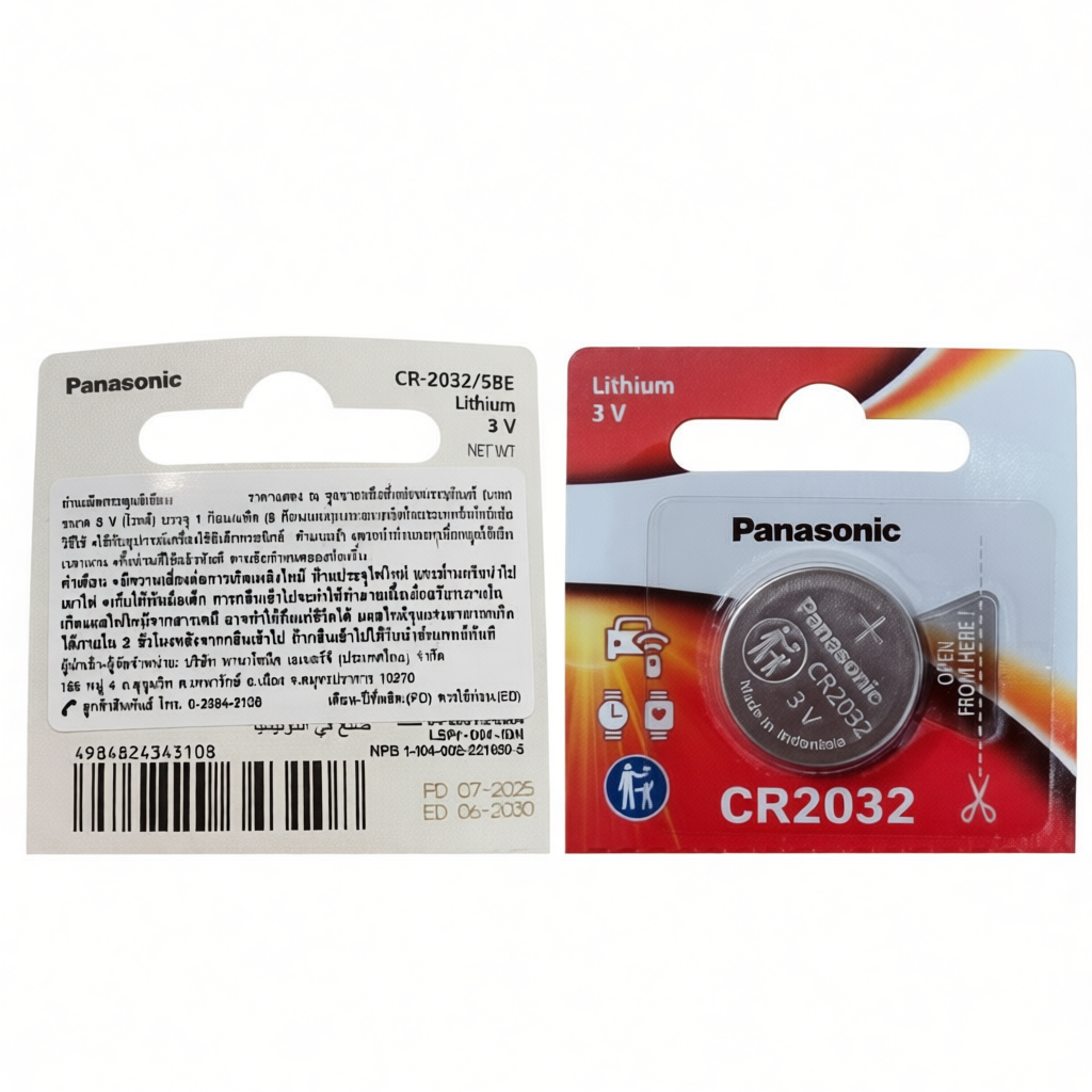 ถ่านกระดุม Panasonic CR2032 แท้