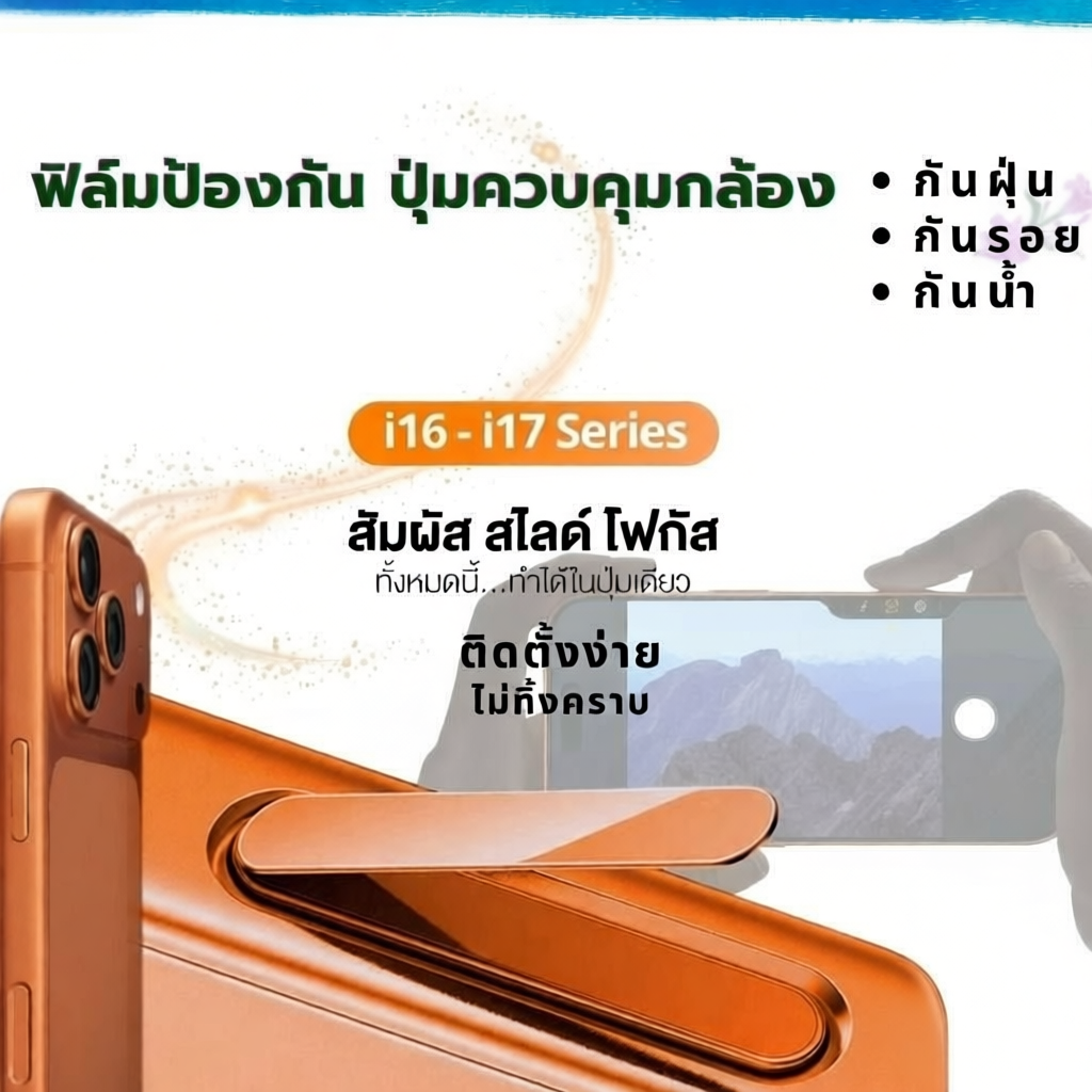 GZ Premium film Camera Control ฟิล์มกันรอยปุ่มกดกล้อง สัมผัสง่าย ป้องกันรอยขีดข่วน สำหรับ i16-i17 Se