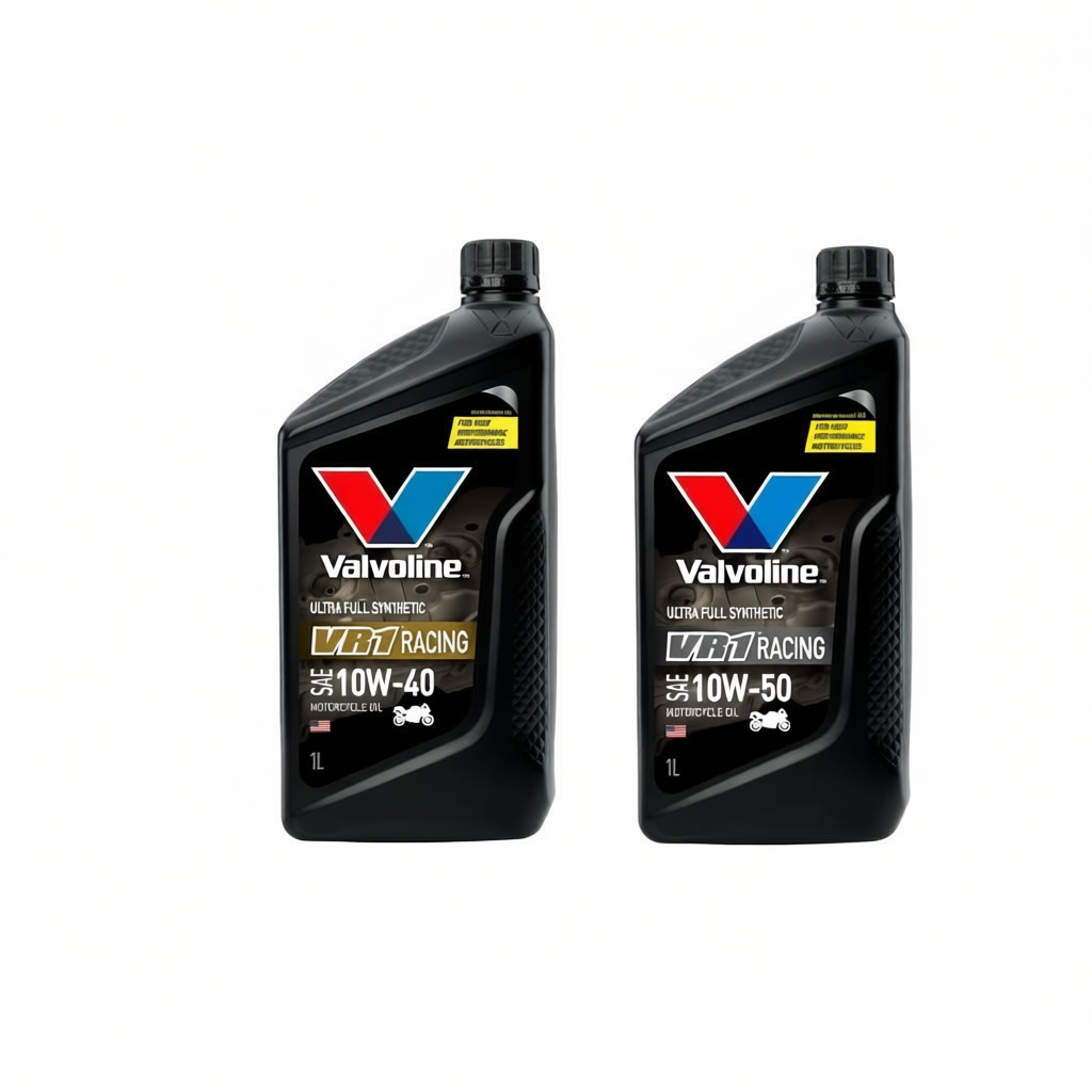 น้ำมันเครื่องมอเตอร์ไซค์ Valvoline VR1 4T 10W40 และ 10W50