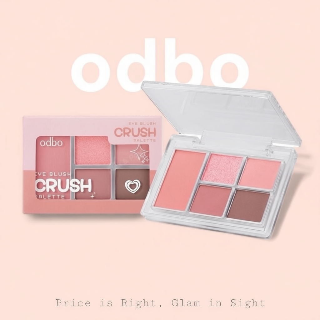 Palette Odbo Eye Blush Crush ODS04 เนื้อแมทติดทนนาน