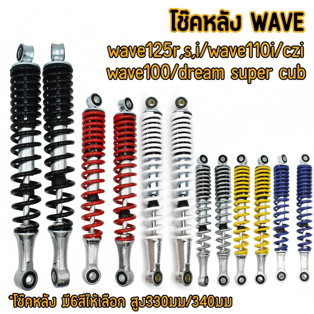 โช๊คหลัง WAVE Dream supercub สูง330/340mm