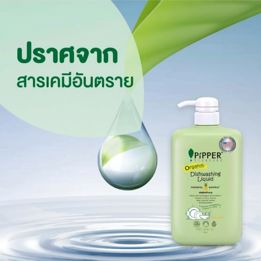 Pipper Standard น้ำยาซักผ้า สูตรอ่อนโยนออแกนิค