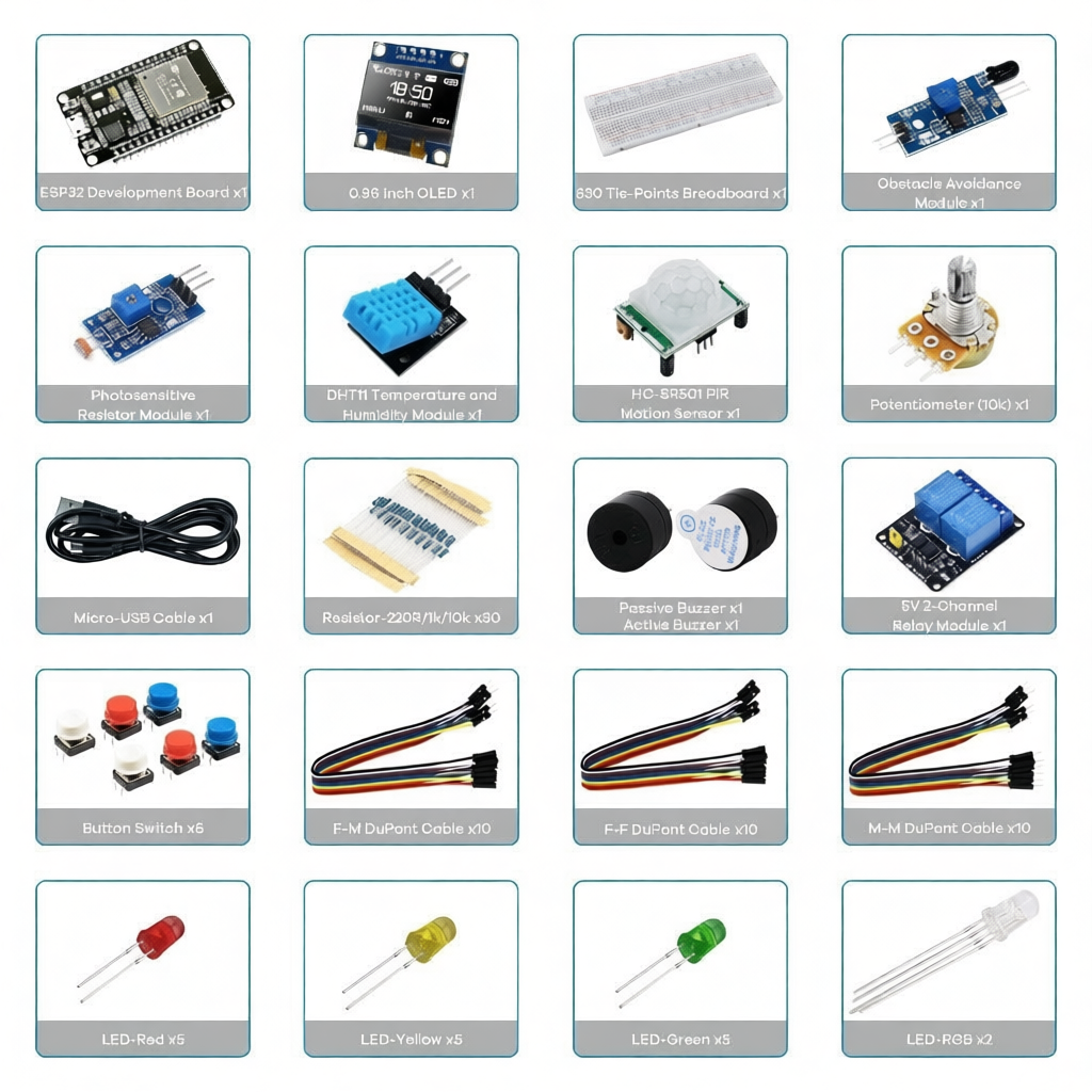 ชุดเริ่มต้น ESP32 WiFi IOT  Development Learning Kit