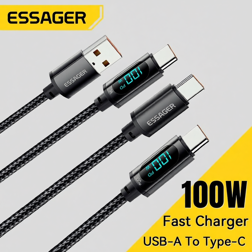 สายชาร์จ Essager 100W ชาร์จเร็วทันใจ รองรับหลายอุปกรณ์