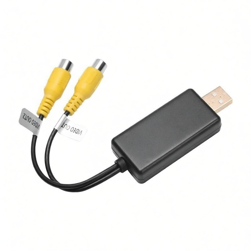 อุปกรณ์ USB To CVBS RCA สำหรับ Android สีดำ