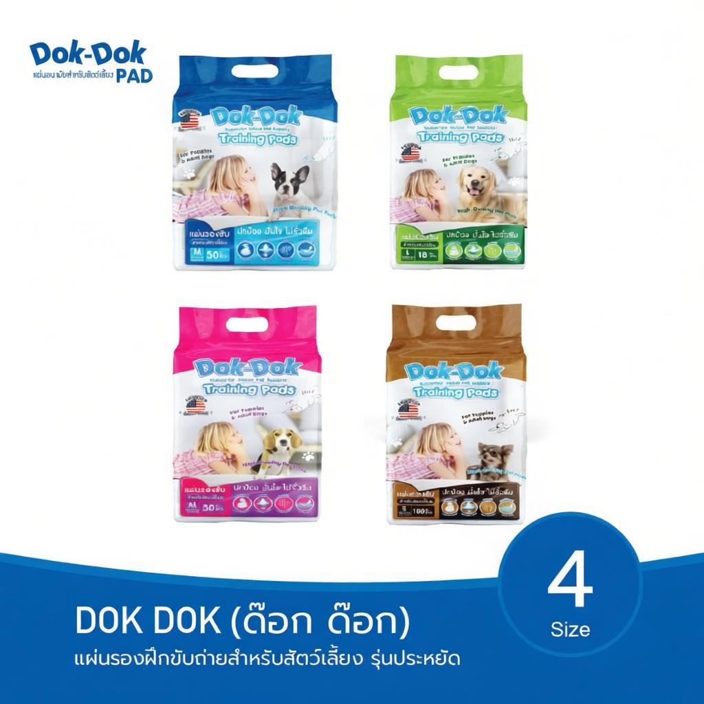 DOK DOK แผ่นรองฝึกขับถ่ายสำหรับสัตว์เลี้ยง รุ่นประหยัด