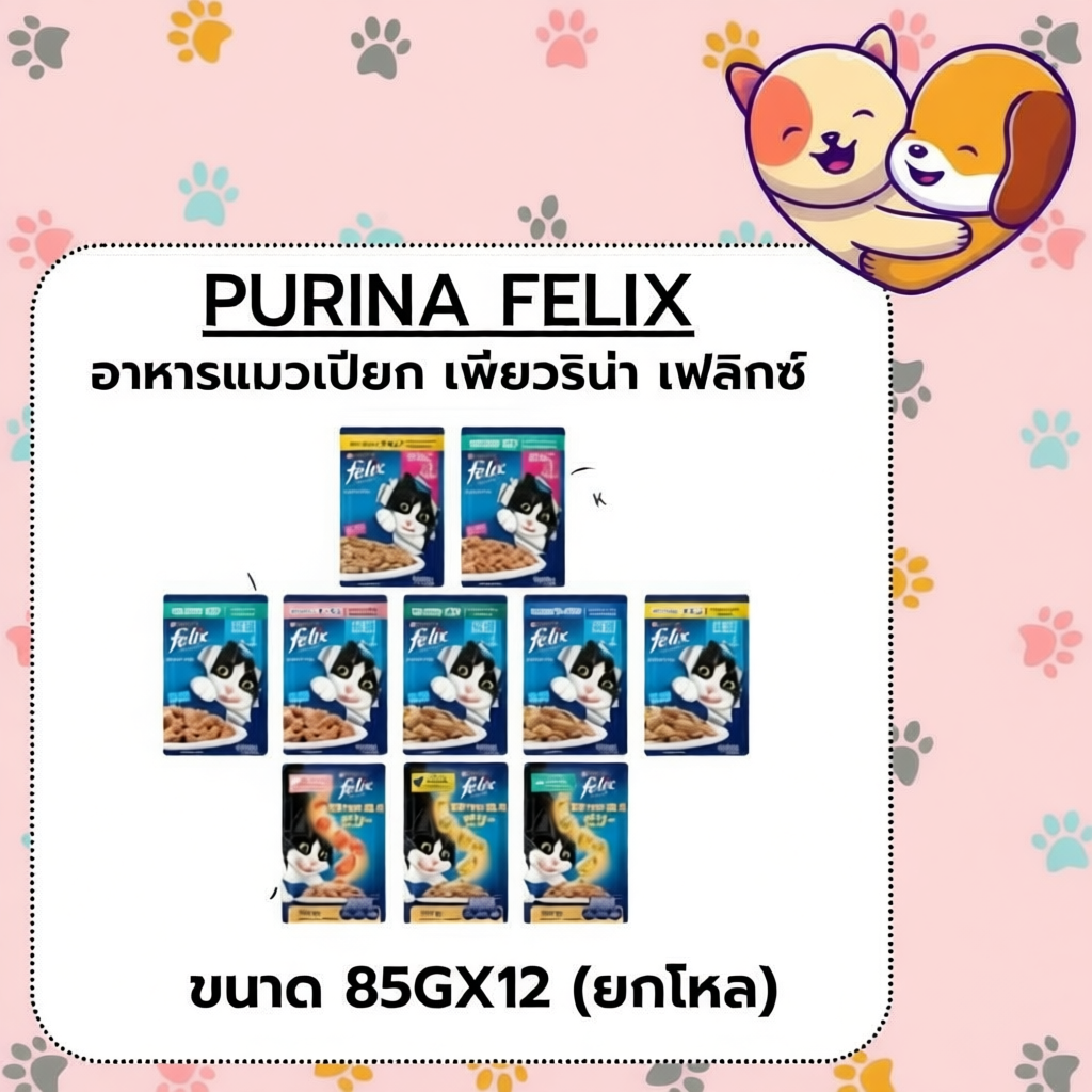Purina Felix อาหารแมวเปียก  ขนาด 70gx12
