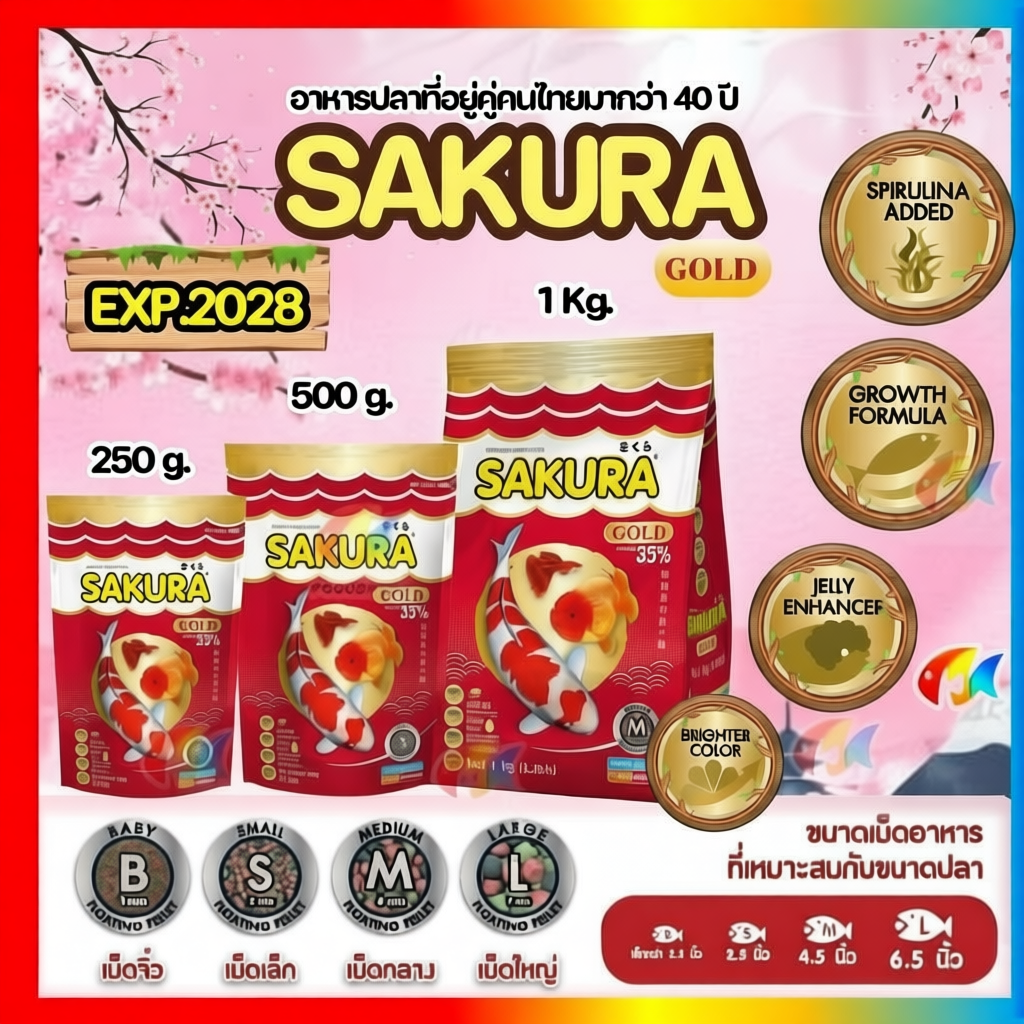 อาหารปลาซากุระ Sakura Gold