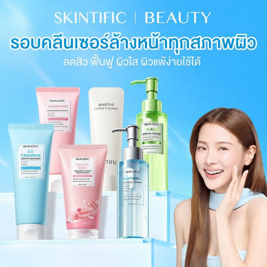 SKINTIFIC Cleanser ควบคุมความมันและทำความสะอาด